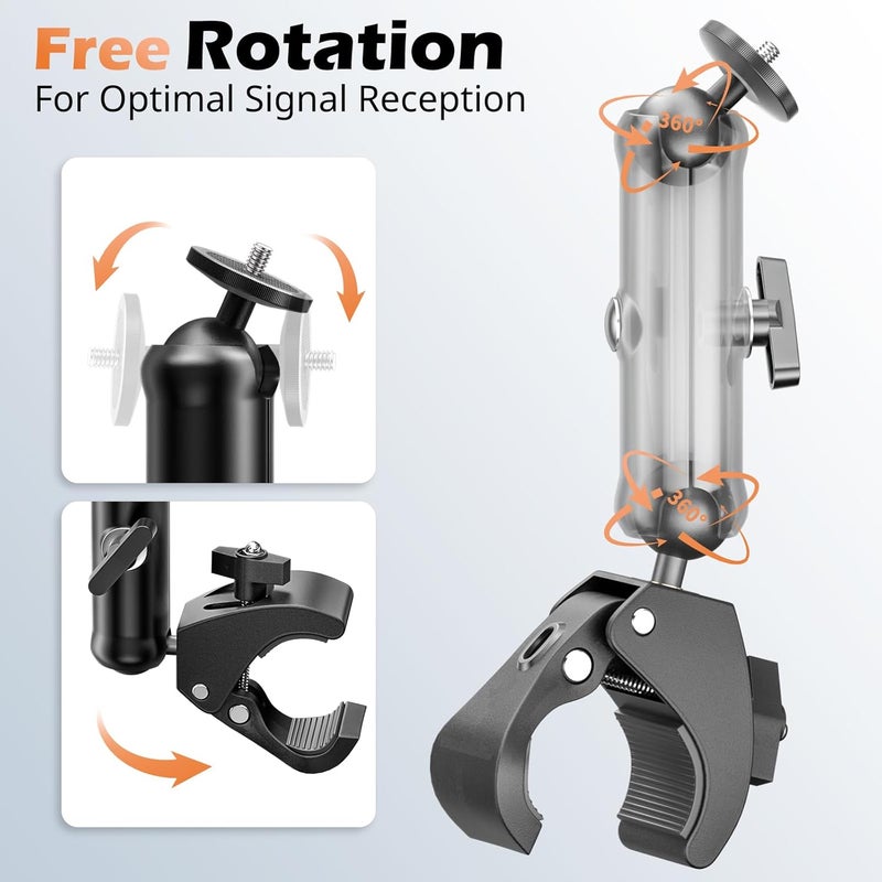 UBeesize Starlink Mini Mount 2025, Adjustable Roof Rack RV Pole Mount Kits for Starlink, Clamp Bracket Mounting Accessories for Mini Satellite Star Link, Compatible with Original Pipe Adapter - Image 3